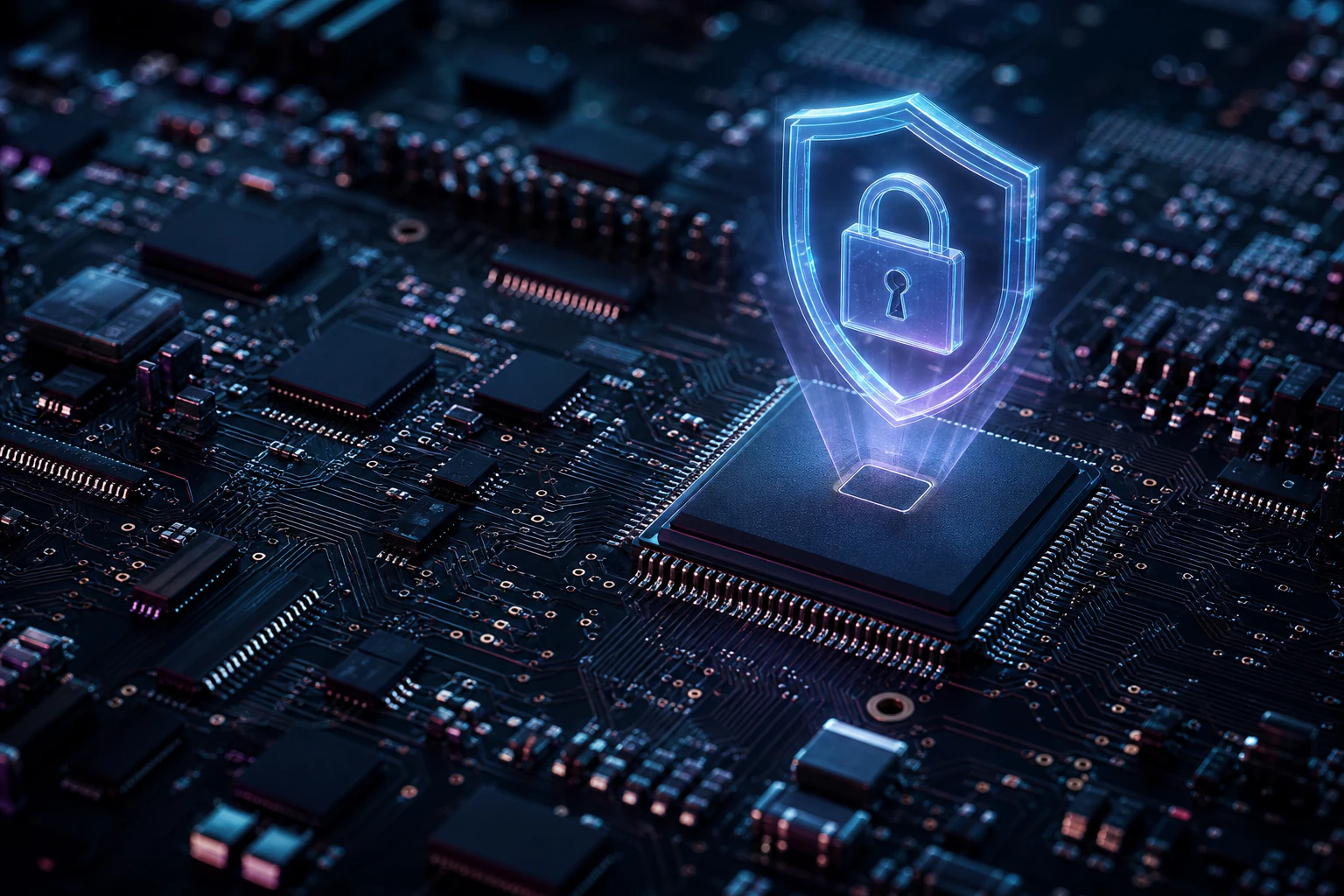 Secure processor and electronics visualising governed cybersecurity controls.